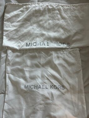 Michael Kors White Drawstring Dust Bags - Set of 2